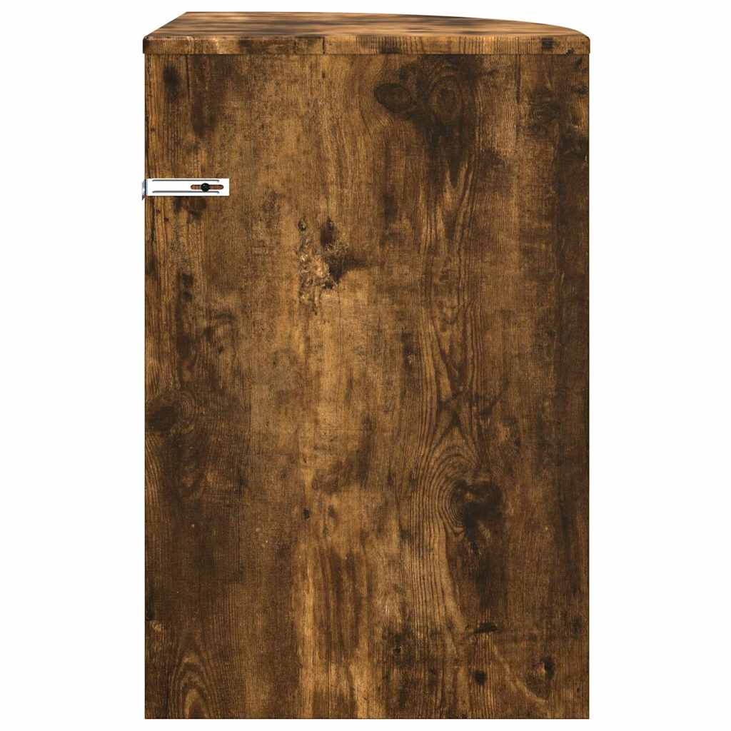 vidaXL End Table Smoked Oak 39.7 x 39.7 x 60 cm Engineered Wood