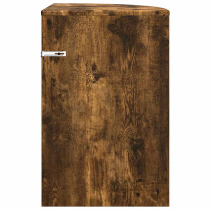 vidaXL End Table Smoked Oak 39.7 x 39.7 x 60 cm Engineered Wood