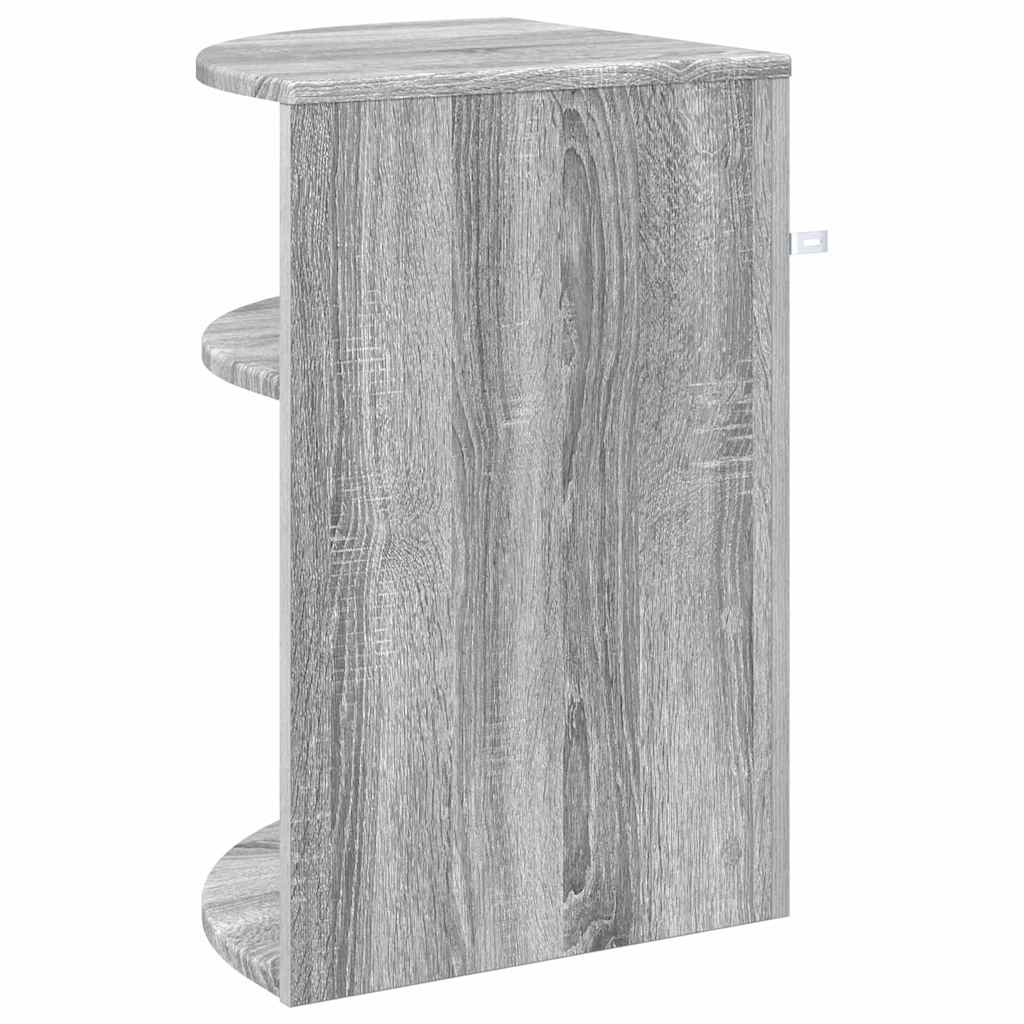 vidaXL End Table Grey Sonoma 39.7 x 39.7 x 60 cm Engineered Wood