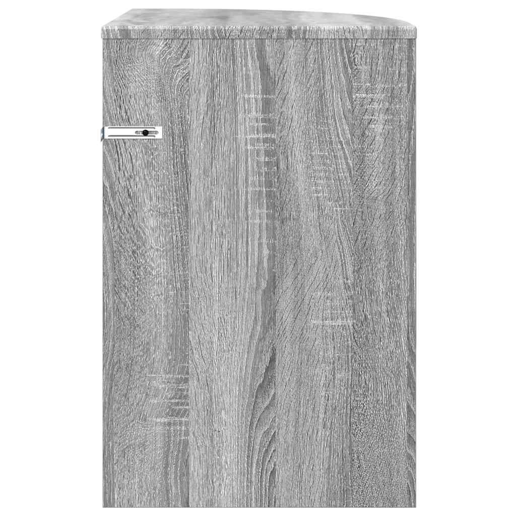 vidaXL End Table Grey Sonoma 39.7 x 39.7 x 60 cm Engineered Wood