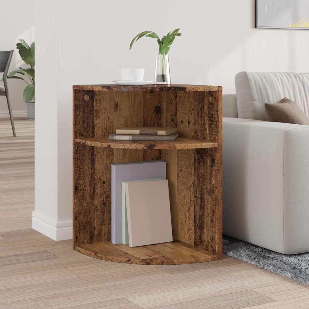 vidaXL End Table Old Wood 39.7 x 39.7 x 60 cm Engineered Wood