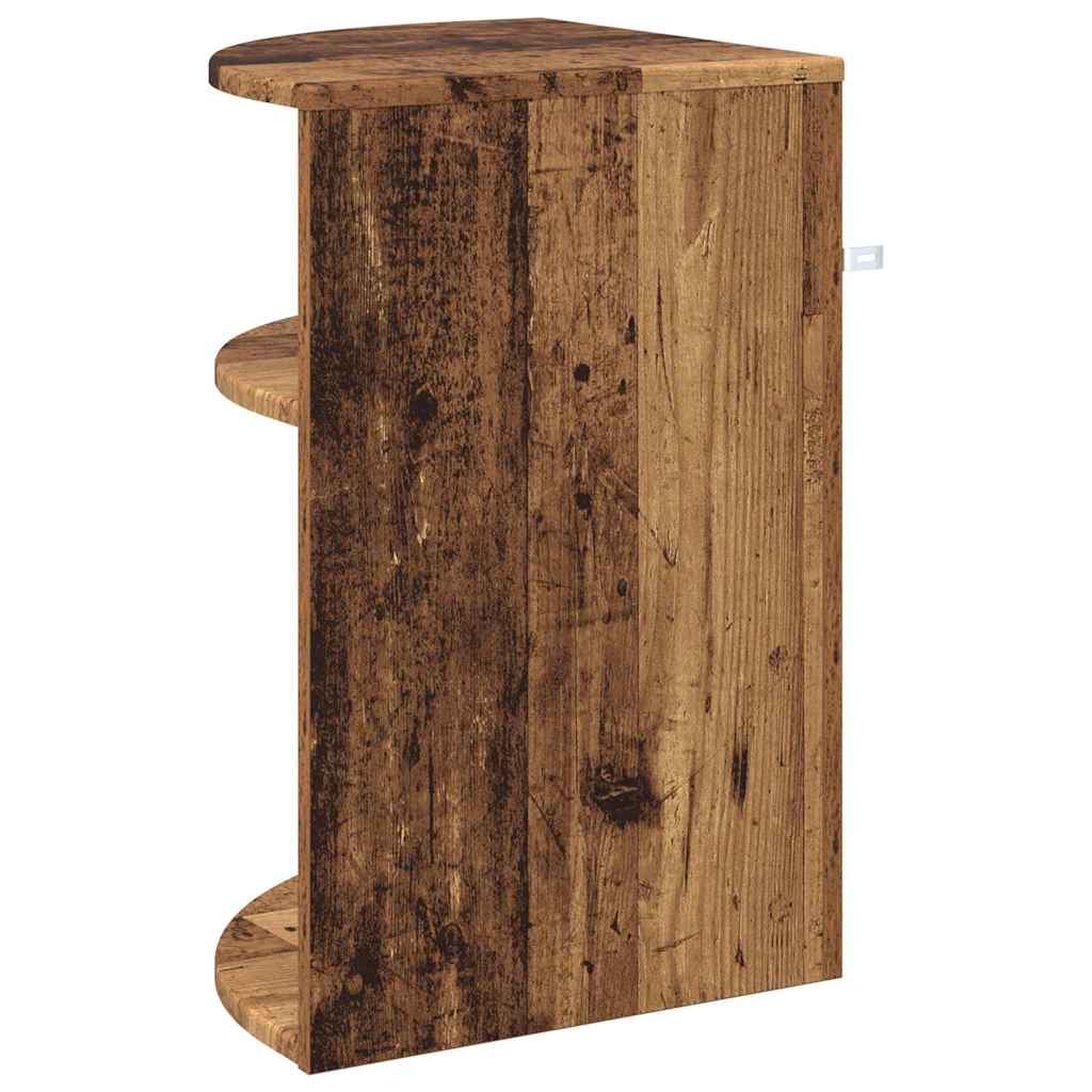 vidaXL End Table Old Wood 39.7 x 39.7 x 60 cm Engineered Wood