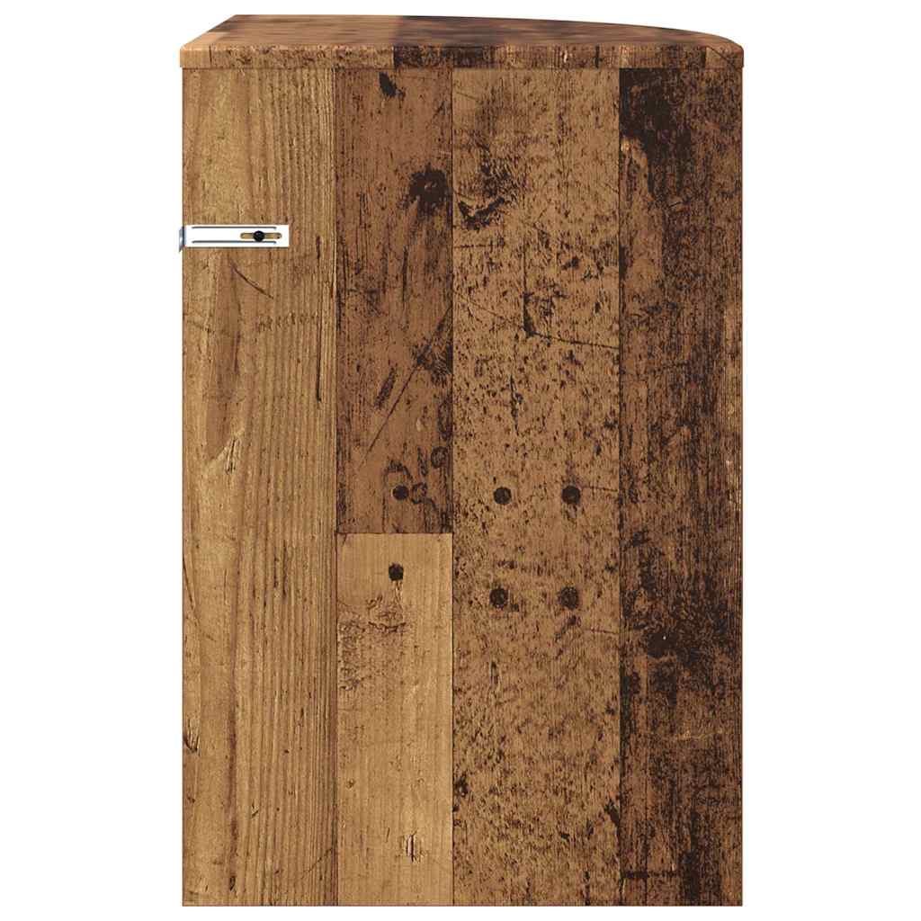 vidaXL End Table Old Wood 39.7 x 39.7 x 60 cm Engineered Wood
