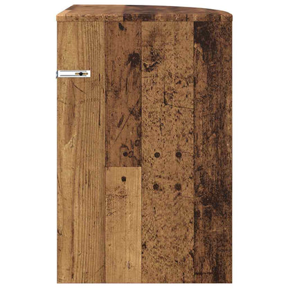 vidaXL End Table Old Wood 39.7 x 39.7 x 60 cm Engineered Wood