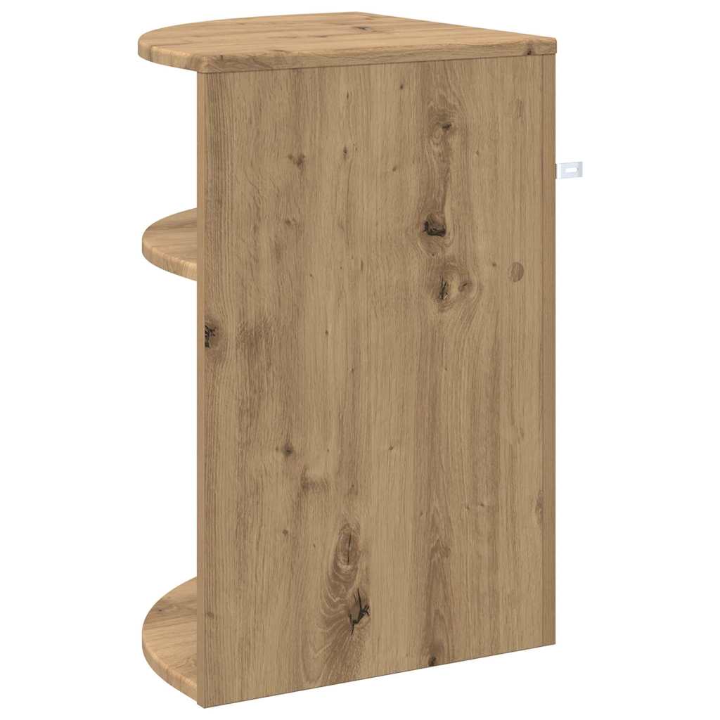 vidaXL End Table Artisan Oak 39.7 x 39.7 x 60 cm Engineered Wood