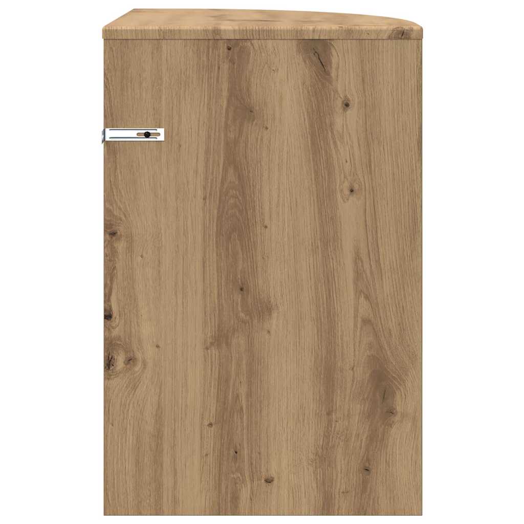 vidaXL End Table Artisan Oak 39.7 x 39.7 x 60 cm Engineered Wood