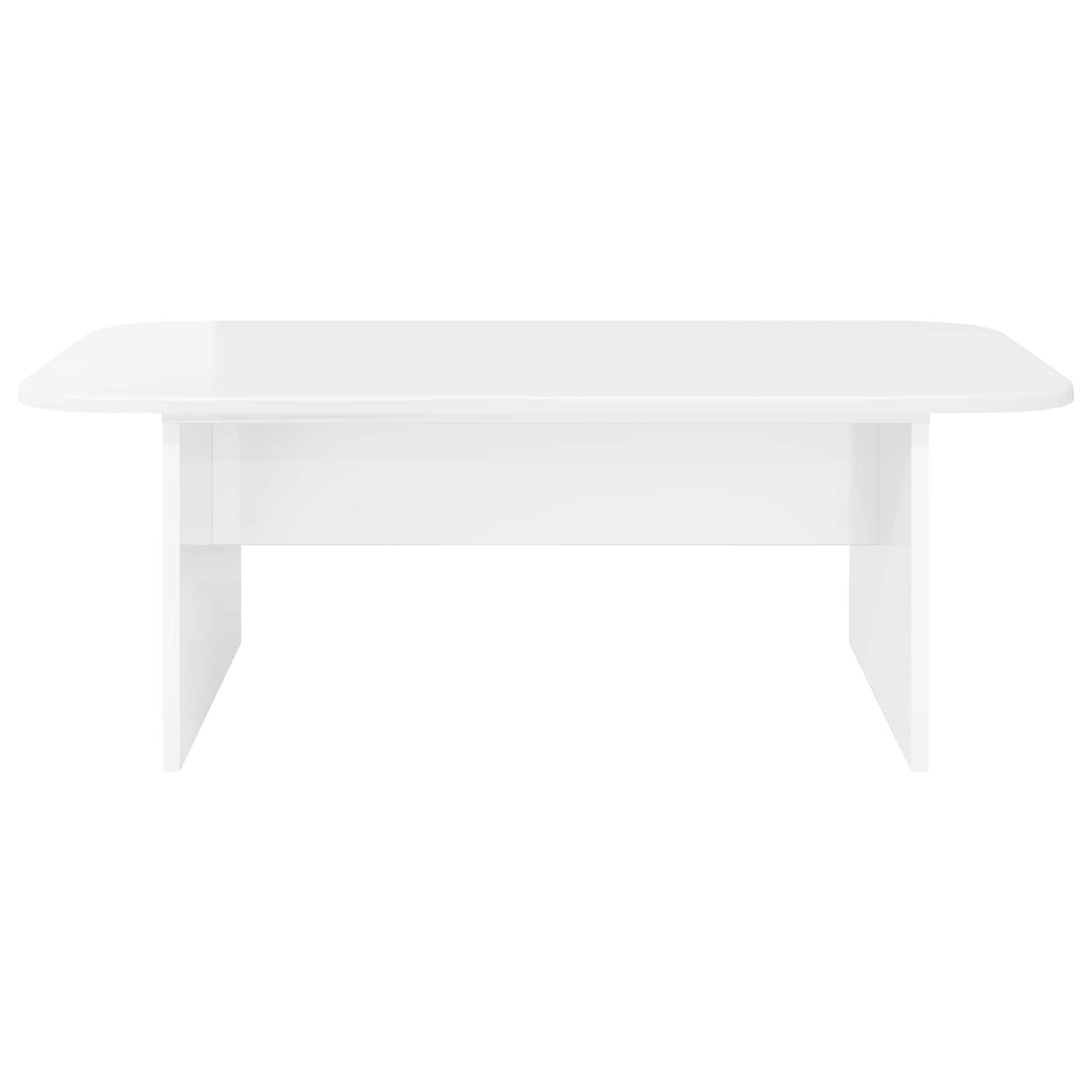 vidaXL Coffee Table High Gloss White 93 x 53 x 33 cm Engineered Wood