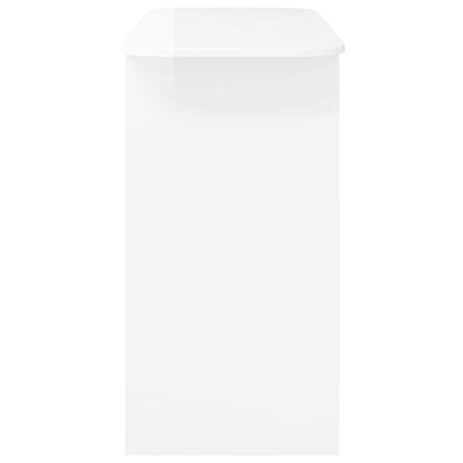 vidaXL Console Table High Gloss White 93 x 40 x 75 cm Engineered Wood