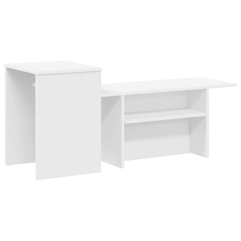 vidaXL Console Table White 91.5 x 35 x 38.5 cm Engineered Wood