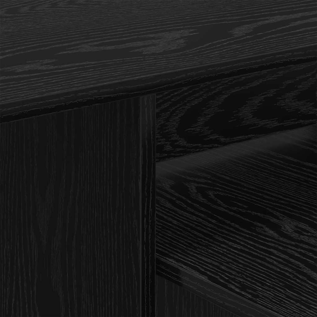 vidaXL Console Table Black Oak 91.5 x 35 x 38.5 cm Engineered Wood