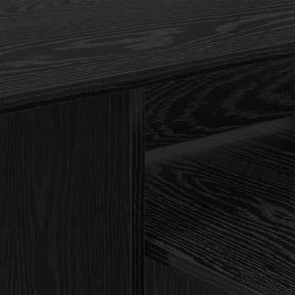 vidaXL Console Table Black Oak 91.5 x 35 x 38.5 cm Engineered Wood