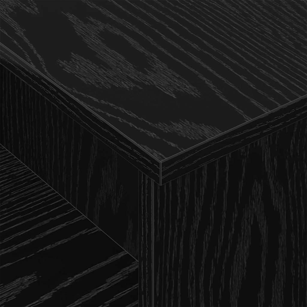 vidaXL Console Table Black Oak 91.5 x 35 x 38.5 cm Engineered Wood