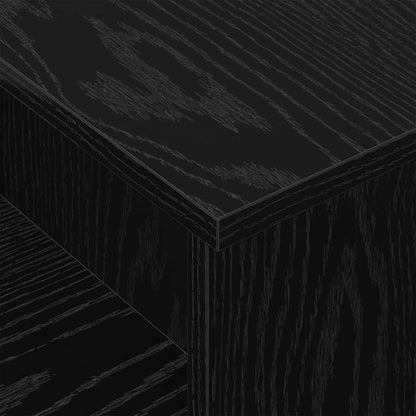 vidaXL Console Table Black Oak 91.5 x 35 x 38.5 cm Engineered Wood