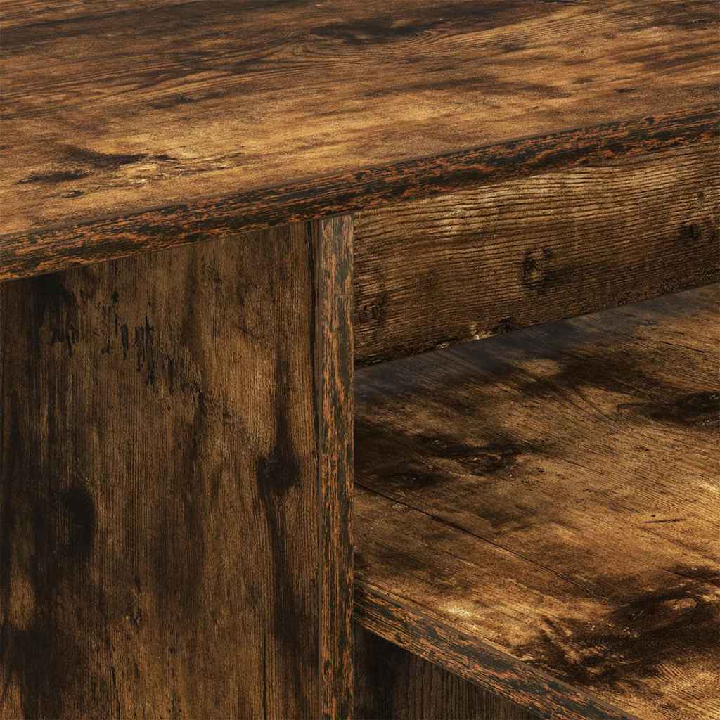 vidaXL Console Table Smoked Oak 91.5 x 35 x 38.5 cm Engineered Wood
