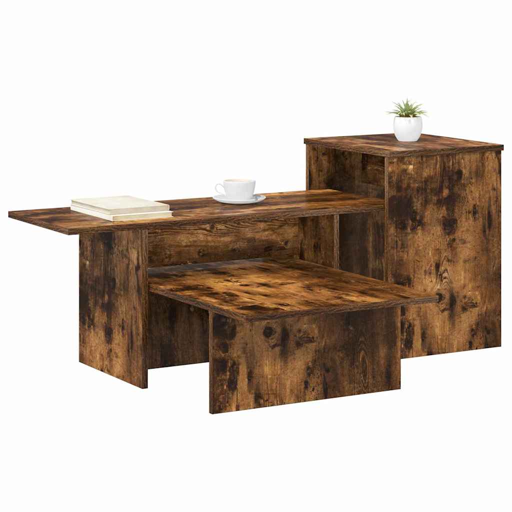 vidaXL Console Table Smoked Oak 91.5 x 35 x 38.5 cm Engineered Wood
