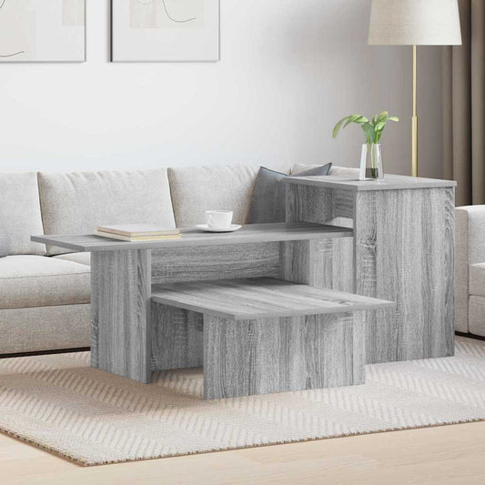 vidaXL Console Table Grey Sonoma 91.5 x 35 x 38.5 cm Engineered Wood