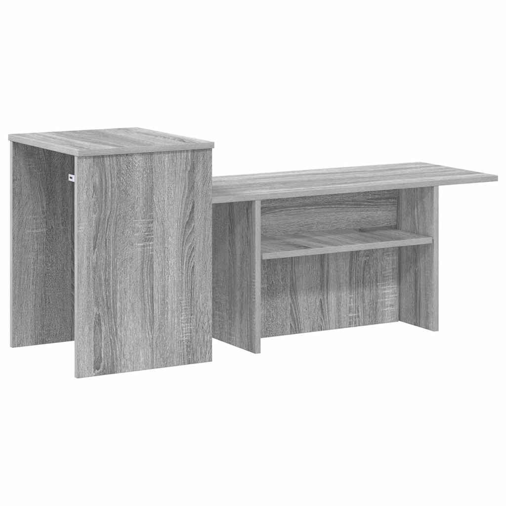 vidaXL Console Table Grey Sonoma 91.5 x 35 x 38.5 cm Engineered Wood