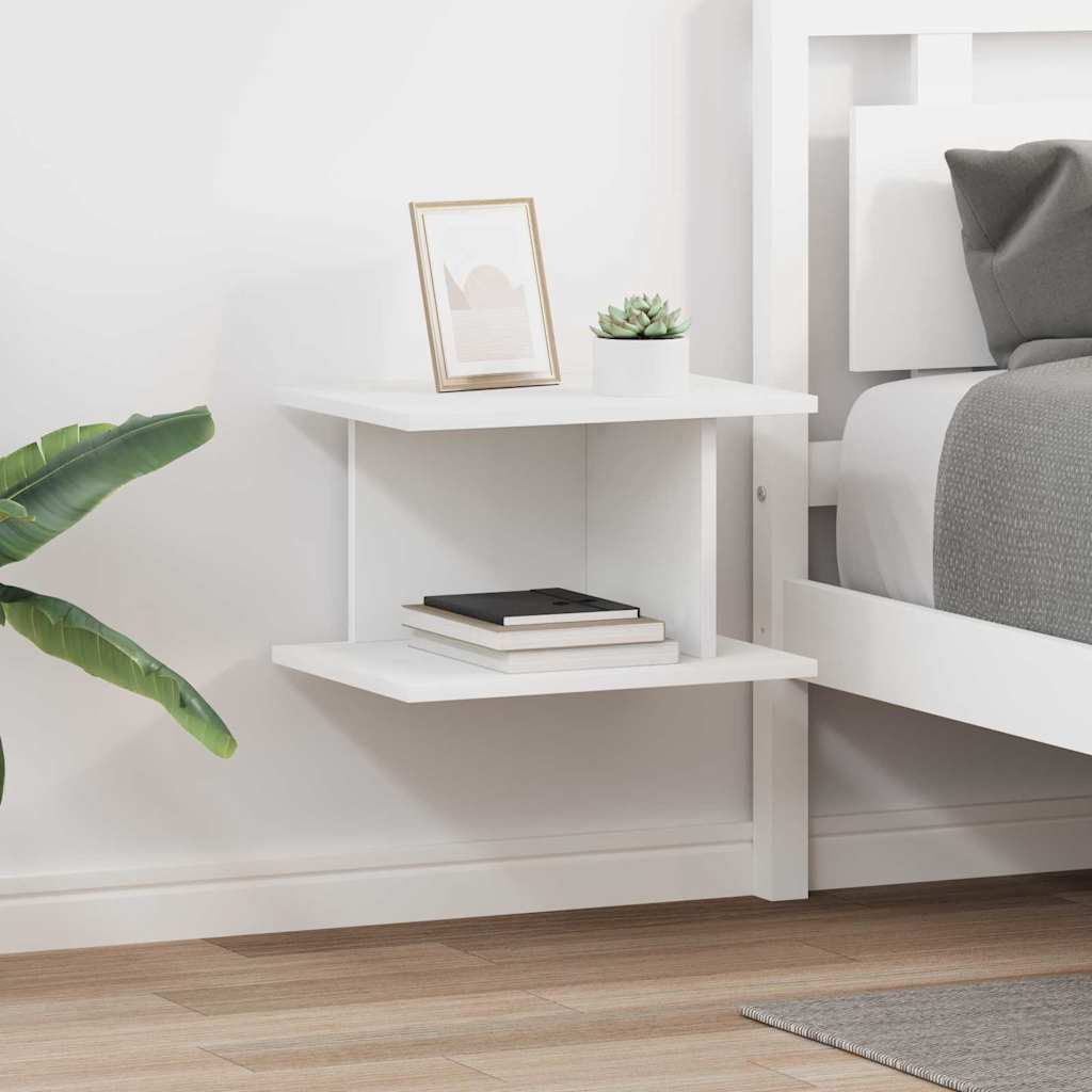 vidaXL Bedside Table 2 pcs White 40 x 30 x 25 cm Engineered Wood
