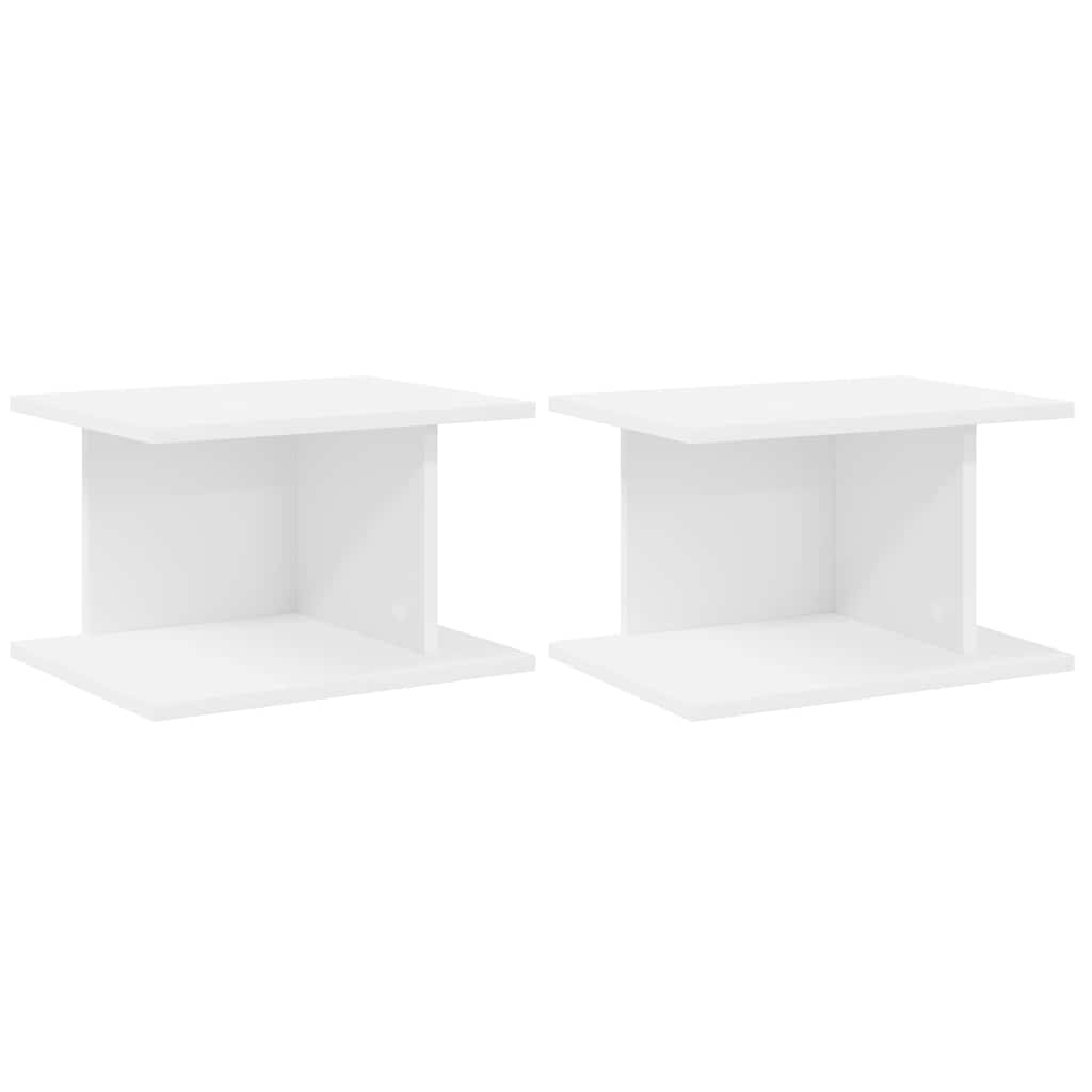 vidaXL Bedside Table 2 pcs White 40 x 30 x 25 cm Engineered Wood