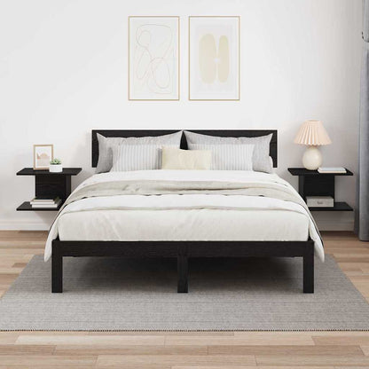 vidaXL Bedside Table 2 pcs Black Oak 40 x 30 x 25 cm Engineered Wood