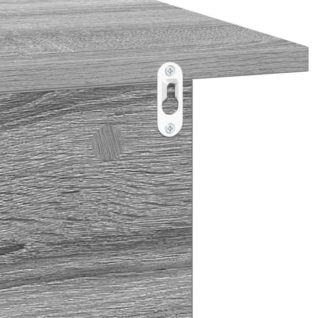 vidaXL Bedside Table 2 pcs Grey Sonoma 40 x 30 x 25 cm Engineered Wood