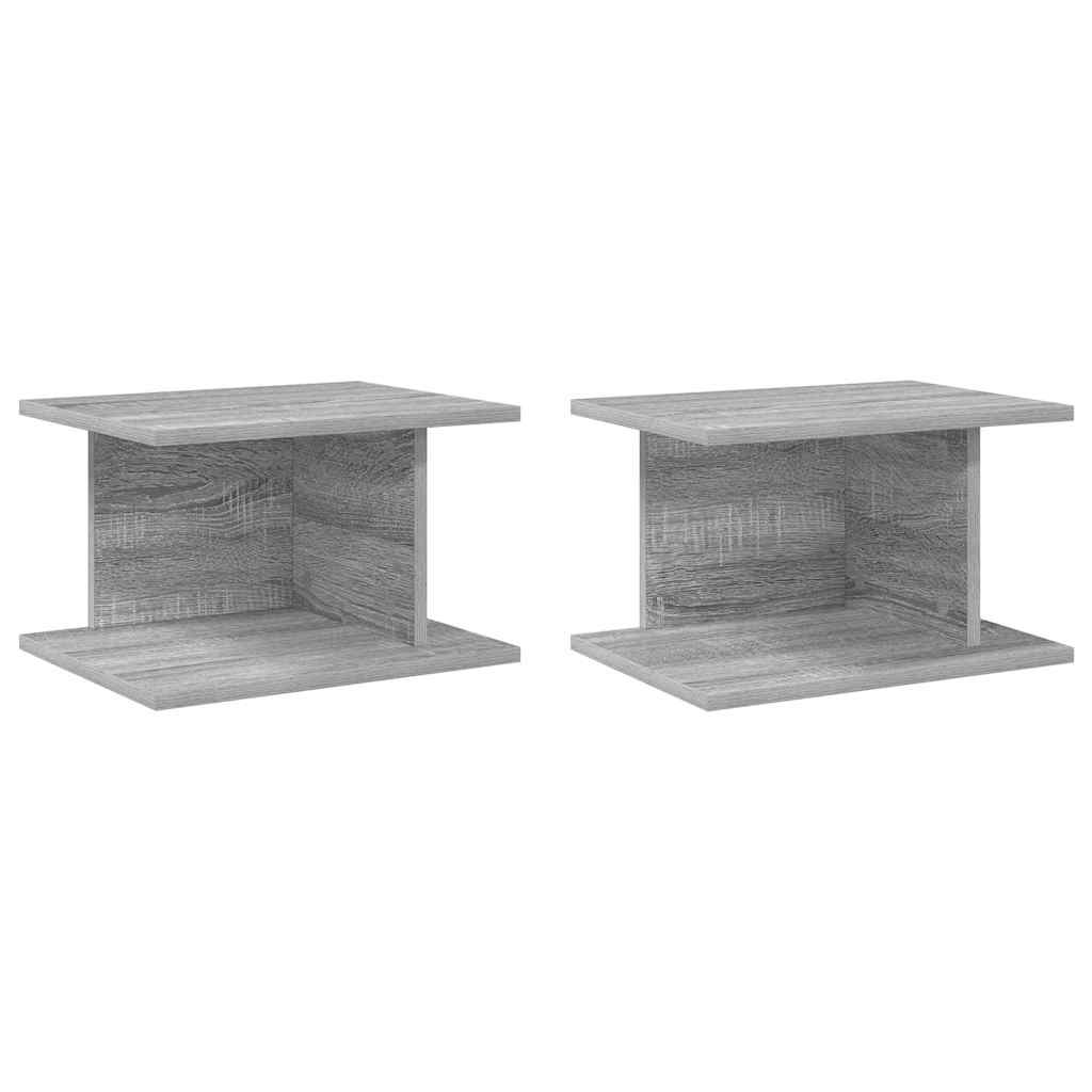 vidaXL Bedside Table 2 pcs Grey Sonoma 40 x 30 x 25 cm Engineered Wood