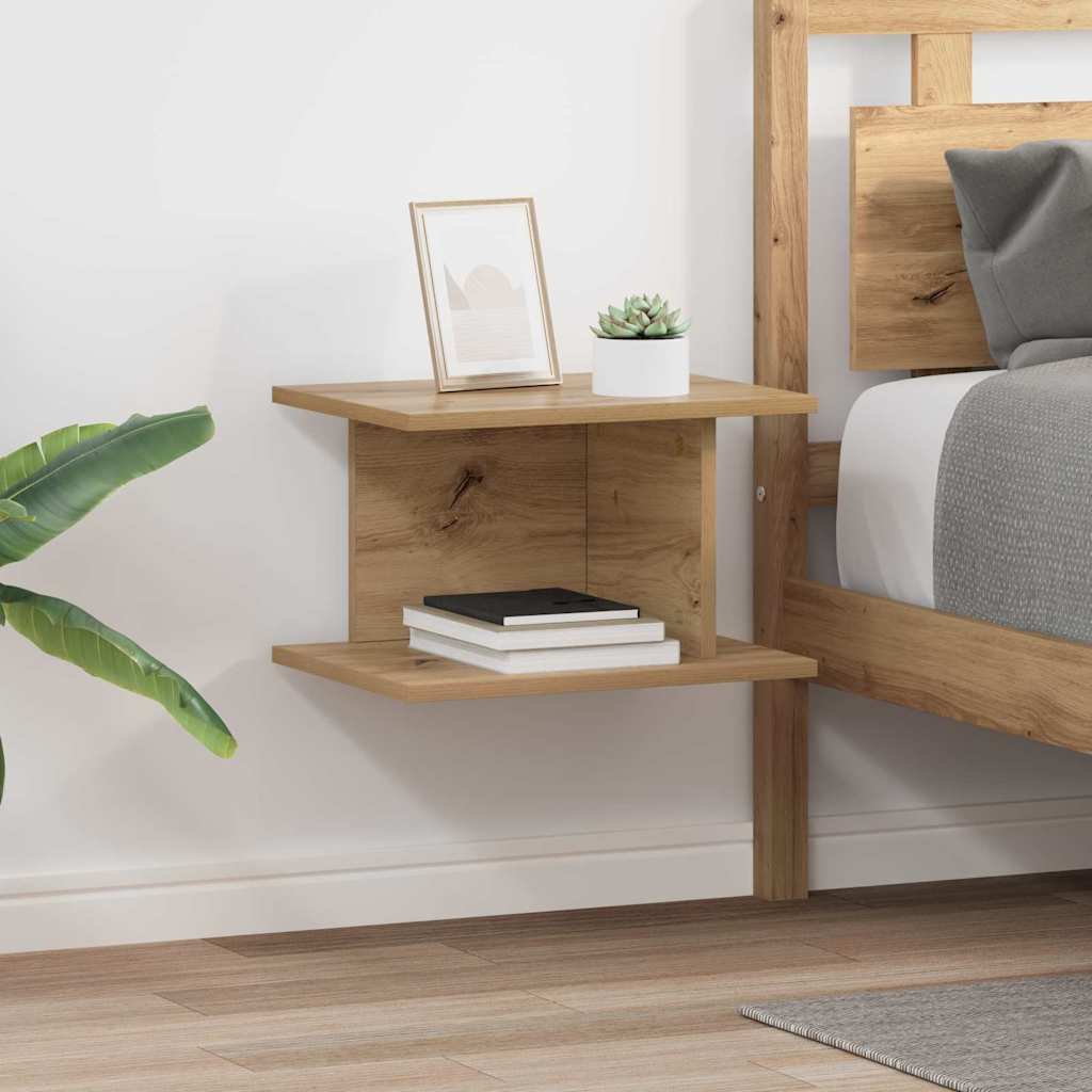 vidaXL Bedside Table 2 pcs Artisan Oak 40 x 30 x 25 cm Engineered Wood