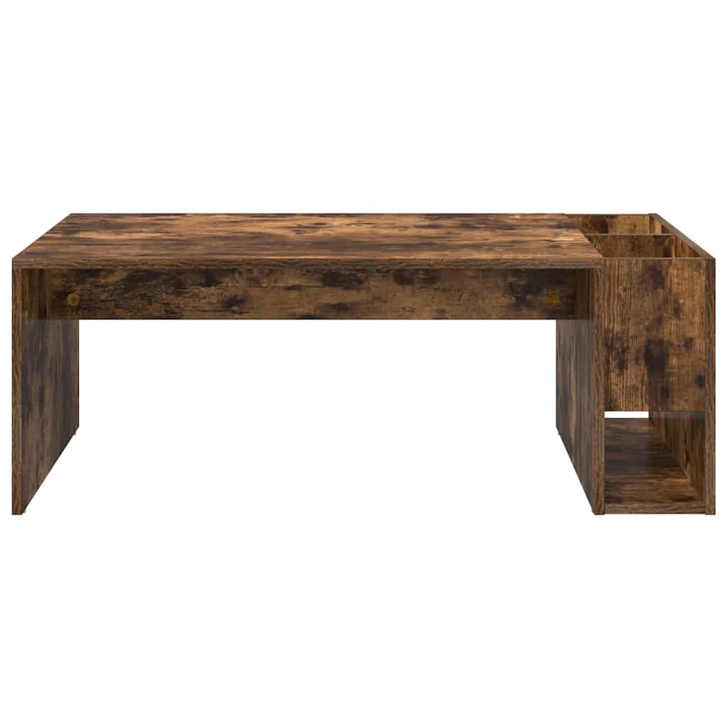 vidaXL Coffee Table Smoked Oak 101.5 x 50 x 37 cm Engineered Wood