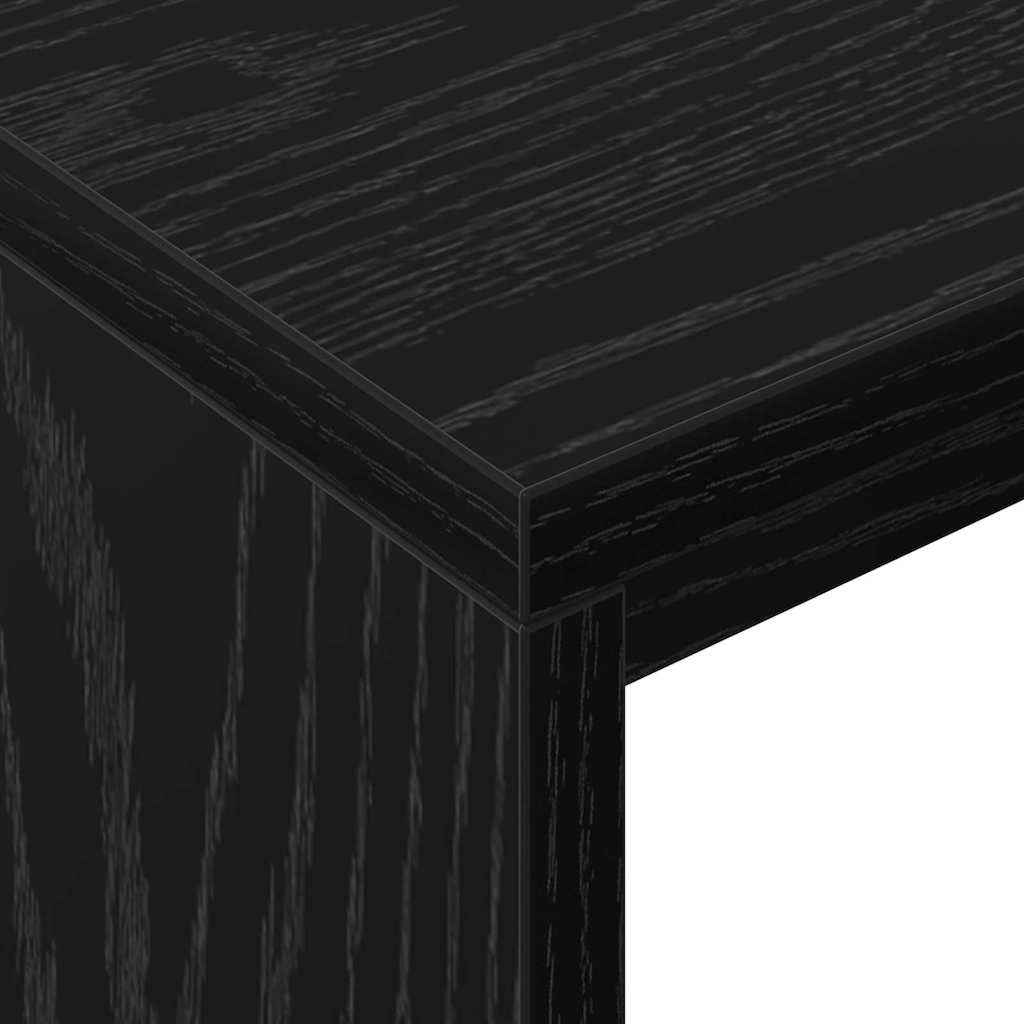 vidaXL Desk Black Oak 109 x 50 x 78 cm Engineered Wood