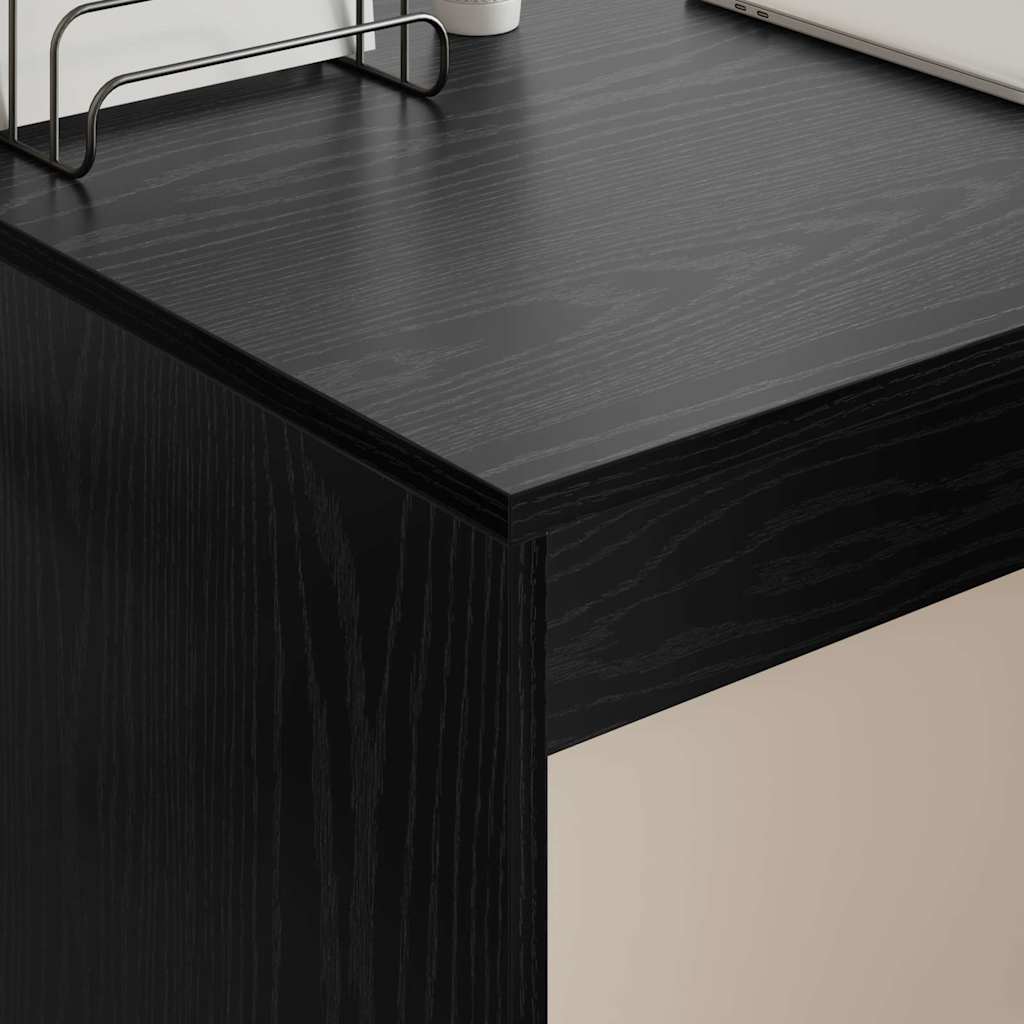 vidaXL Desk Black Oak 109 x 50 x 78 cm Engineered Wood