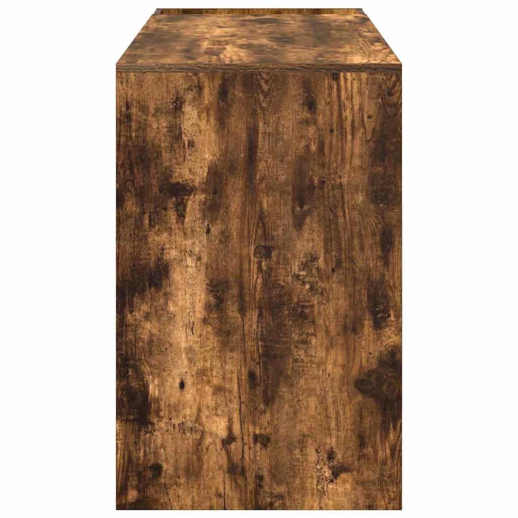 vidaXL Desk Smoked Oak 109 x 50 x 78 cm Engineered Wood