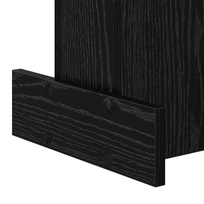 vidaXL End Table Black Oak 35.5 x 35 x 40 cm Engineered Wood