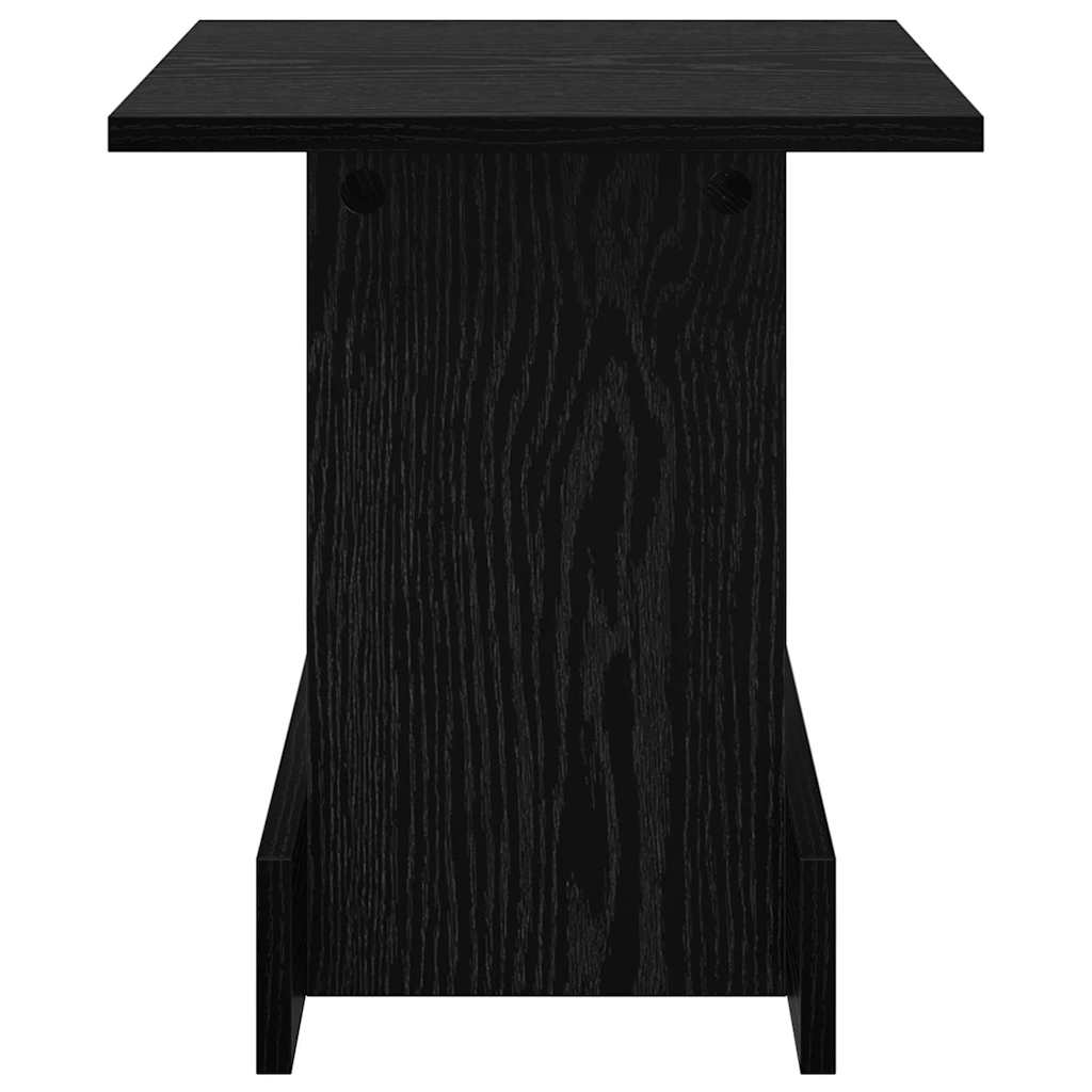 vidaXL End Table Black Oak 35.5 x 35 x 40 cm Engineered Wood
