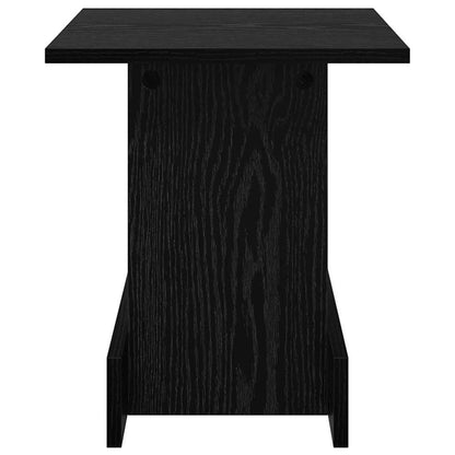 vidaXL End Table Black Oak 35.5 x 35 x 40 cm Engineered Wood