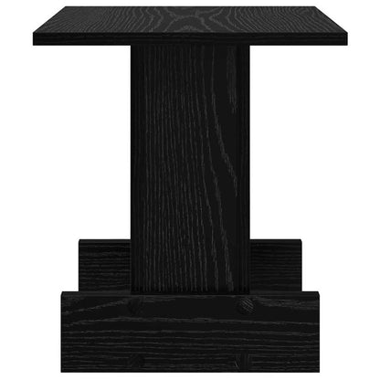 vidaXL End Table Black Oak 35.5 x 35 x 40 cm Engineered Wood