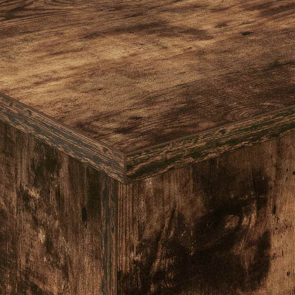 vidaXL End Table Smoked Oak 35.5 x 35 x 40 cm Engineered Wood