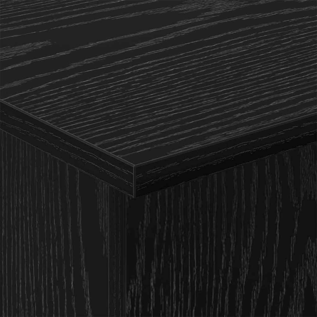 vidaXL End Table Black Oak 44.5 x 45 x 55 cm Engineered Wood