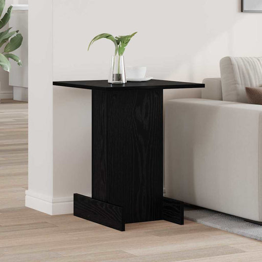 vidaXL End Table Black Oak 44.5 x 45 x 55 cm Engineered Wood