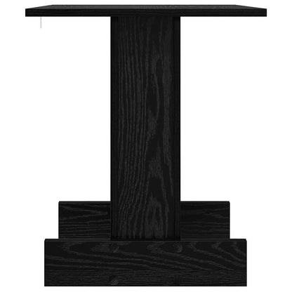 vidaXL End Table Black Oak 44.5 x 45 x 55 cm Engineered Wood