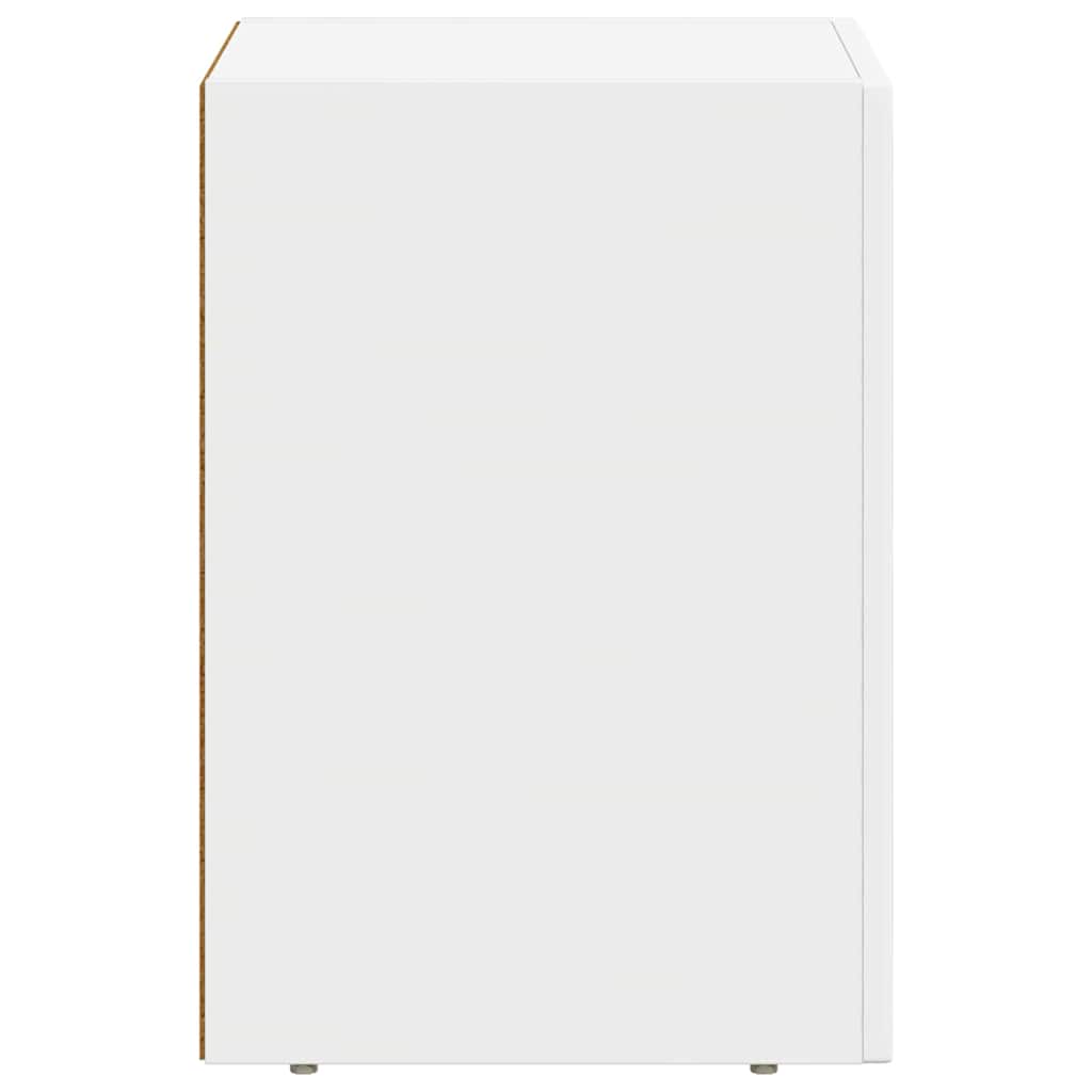 vidaXL Bedside Table ELST White 29.5 x 33.5 x 50 cm Engineered Wood