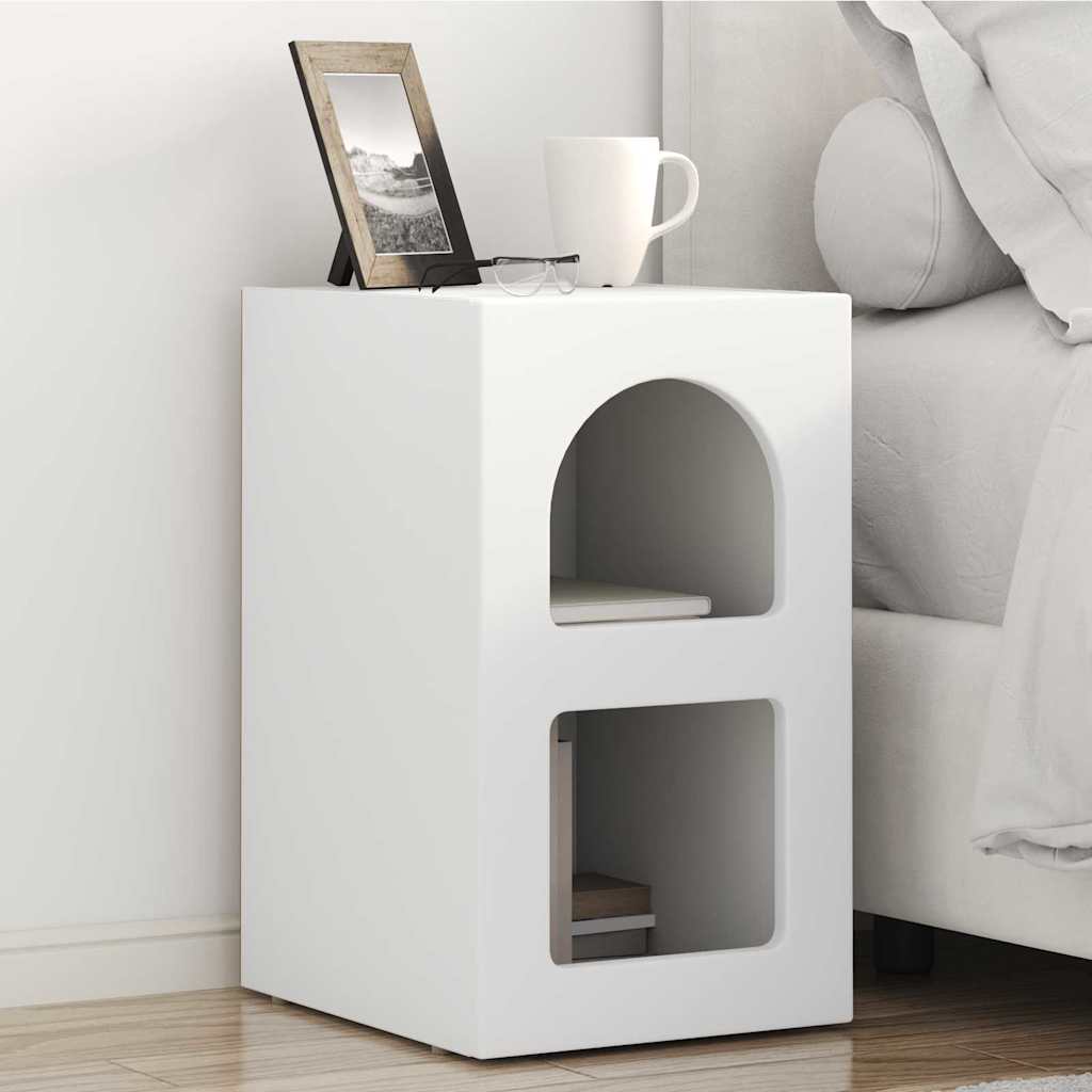 vidaXL Bedside Table ELST 2 pcs White 29.5 x 33.5 x 50 cm