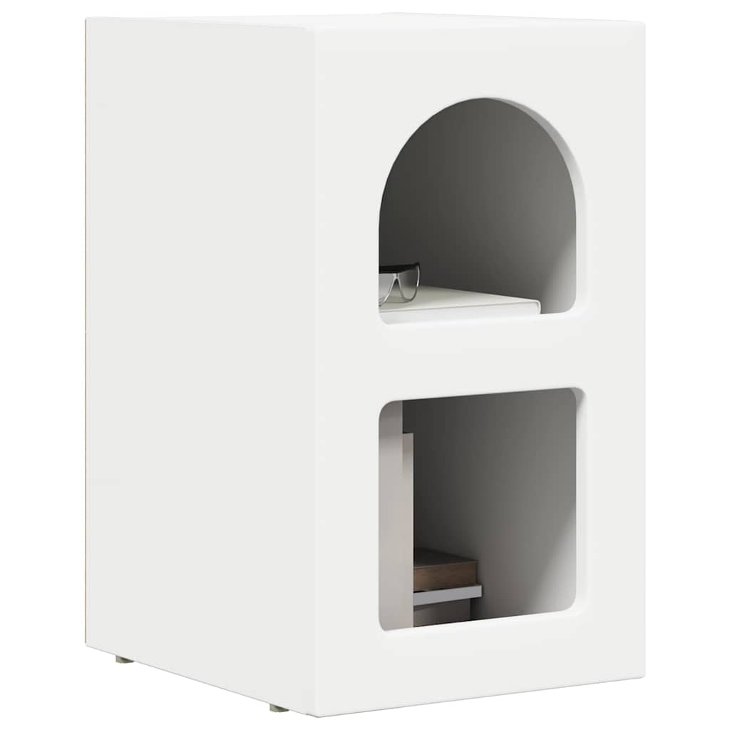 vidaXL Bedside Table ELST 2 pcs White 29.5 x 33.5 x 50 cm