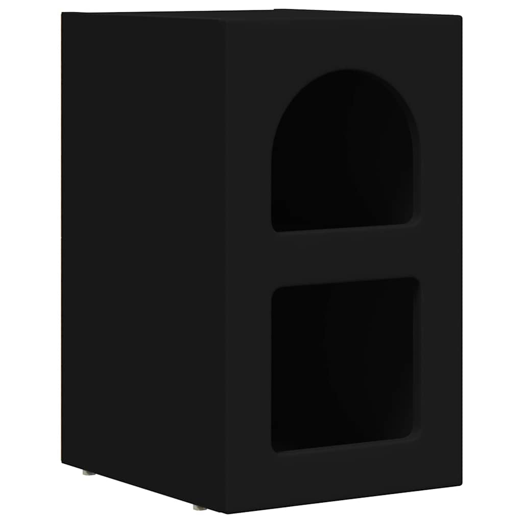 vidaXL Bedside Table ELST 2 pcs Black 29.5 x 33.5 x 50 cm