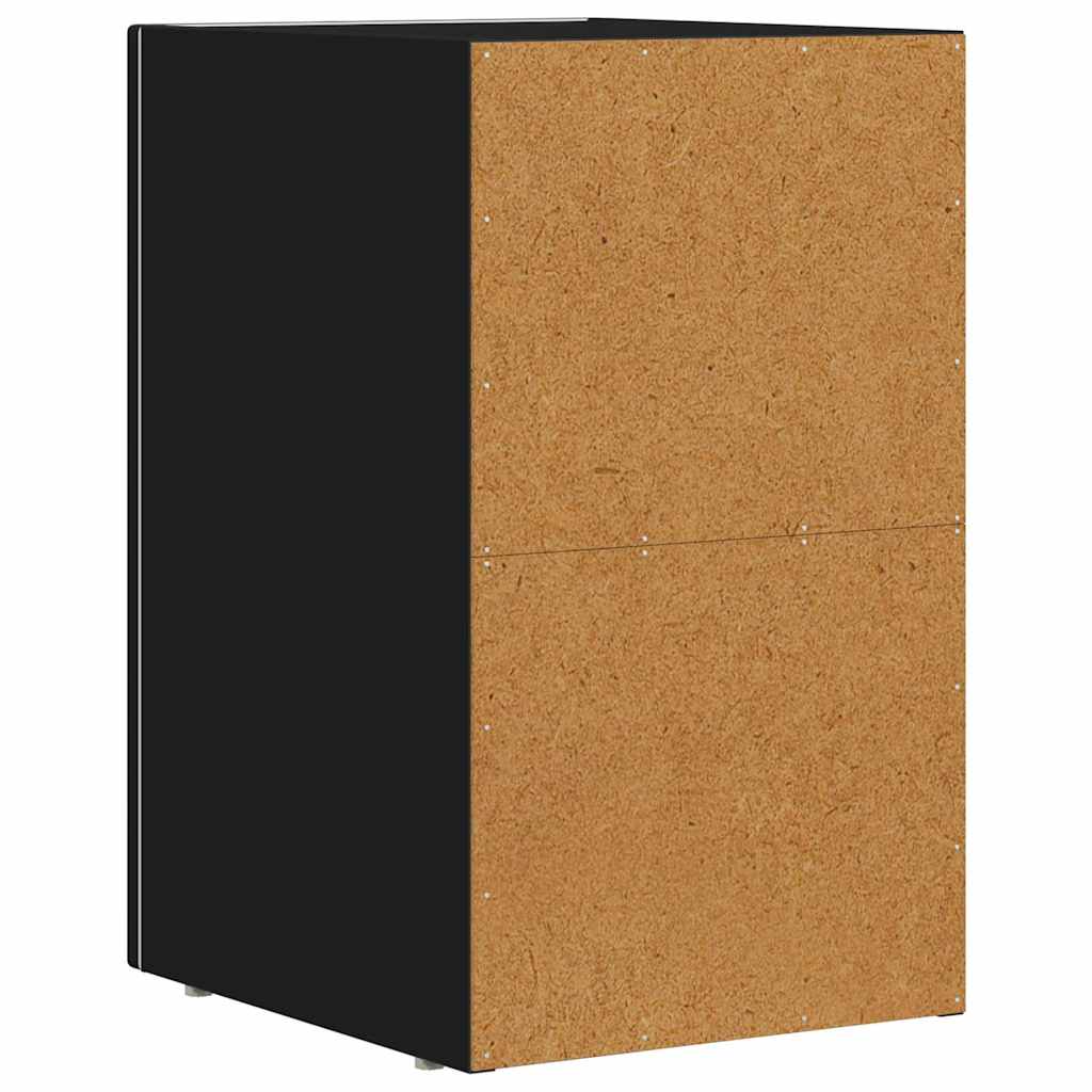 vidaXL Bedside Table ELST 2 pcs Black 29.5 x 33.5 x 50 cm