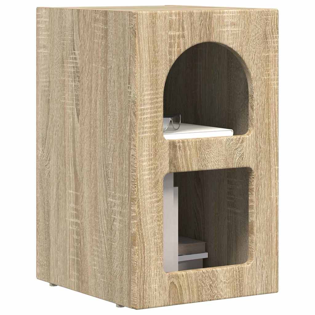 vidaXL Bedside Table ELST Sonoma Oak 29.5 x 33.5 x 50 cm