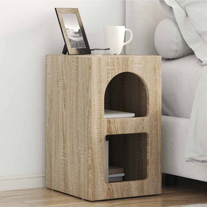 vidaXL Bedside Table ELST 2 pcs Sonoma Oak 29.5 x 33.5 x 50 cm