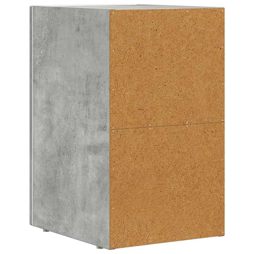 vidaXL Bedside Table ELST 2 pcs Concrete Grey 29.5 x 33.5 x 50 cm