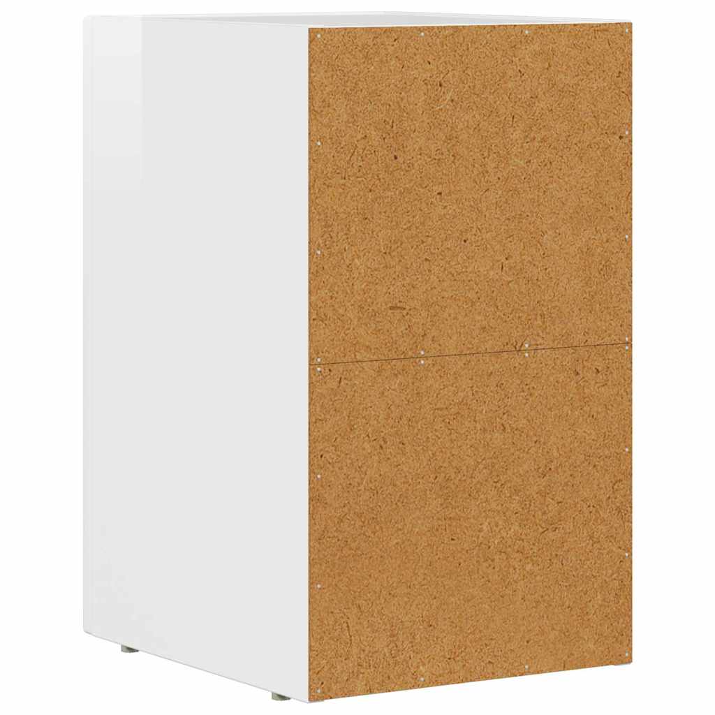 vidaXL Bedside Table ELST High Gloss White 29.5 x 33.5 x 50 cm