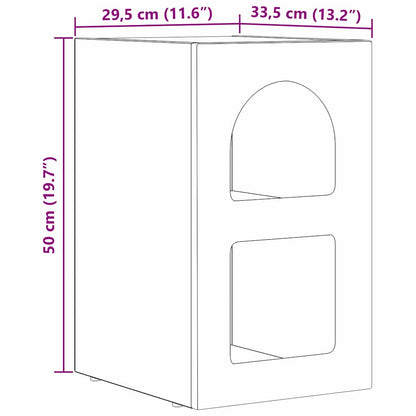 vidaXL Bedside Table ELST High Gloss White 29.5 x 33.5 x 50 cm