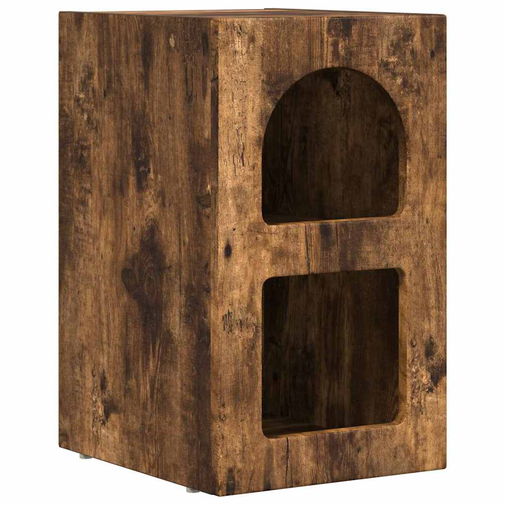 vidaXL Bedside Table ELST Smoked Oak 29.5 x 33.5 x 50 cm